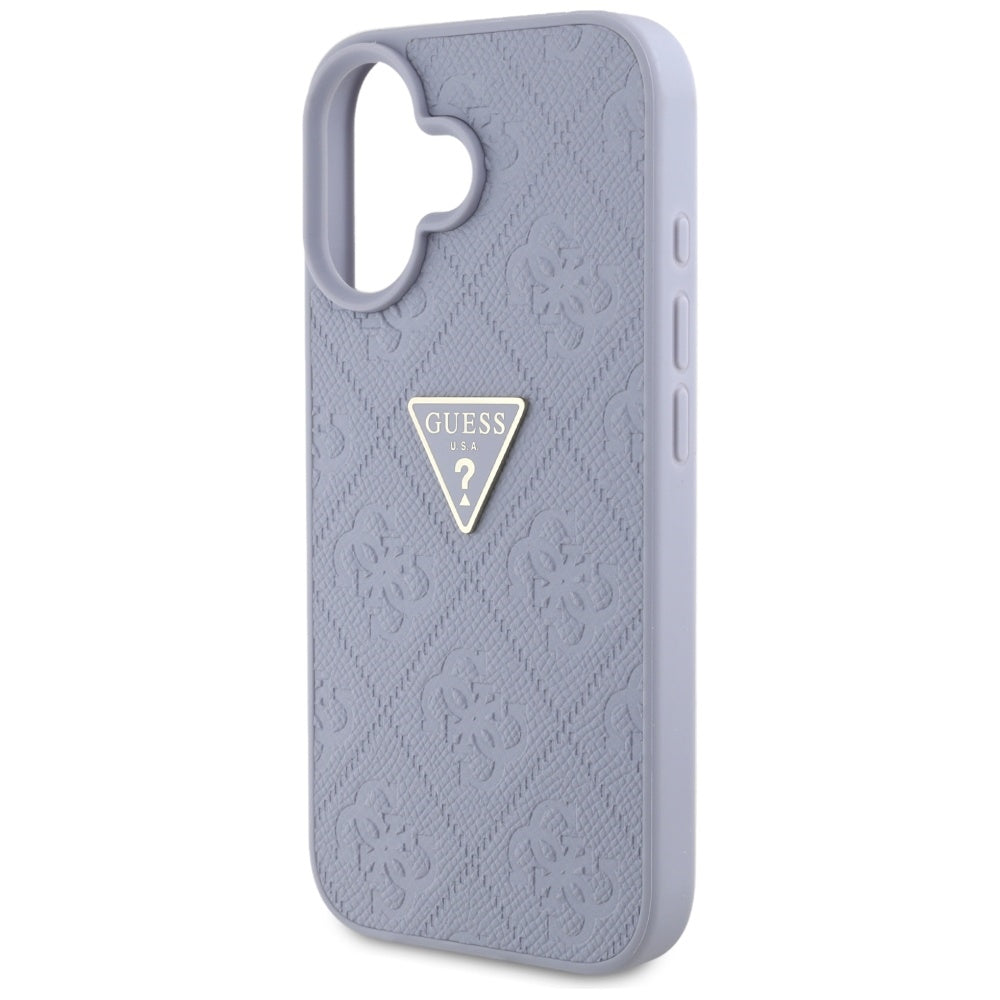 Suojakotelo Apple iPhone 16:lle, Guess, Hot Stamp 4G Pattern Triangle Logo, Vaaleanvioletti