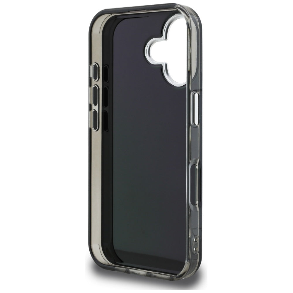 Kotelo Apple iPhone 16:lle, Karl Lagerfeld, IML Aquarelle Logo Karl & Choupette, Musta