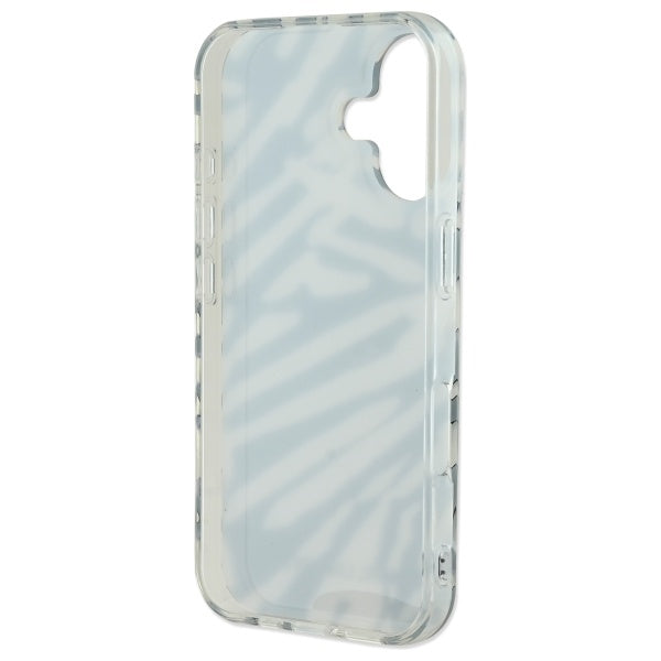 Kotelo Apple iPhone 16:lle, Karl Lagerfeld, IML Luxury Zebra Pattern with Strap, Musta