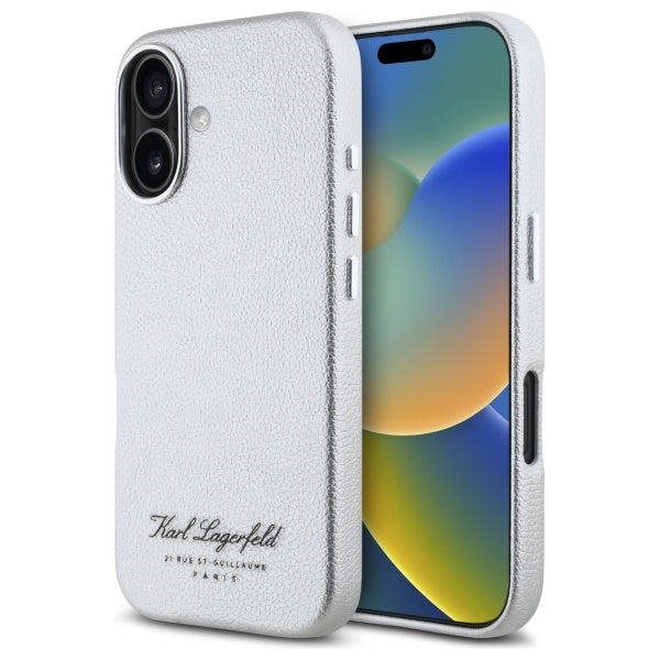 Kotelo Apple iPhone 16:lle, Karl Lagerfeld, RSG, Harmaa
