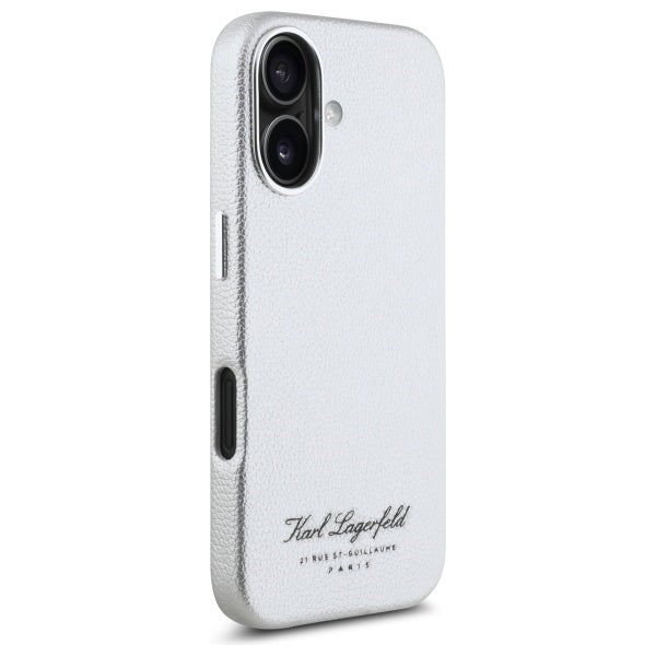 Kotelo Apple iPhone 16:lle, Karl Lagerfeld, RSG, Harmaa