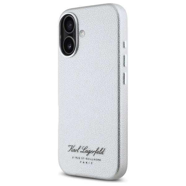 Kotelo Apple iPhone 16:lle, Karl Lagerfeld, RSG, Harmaa