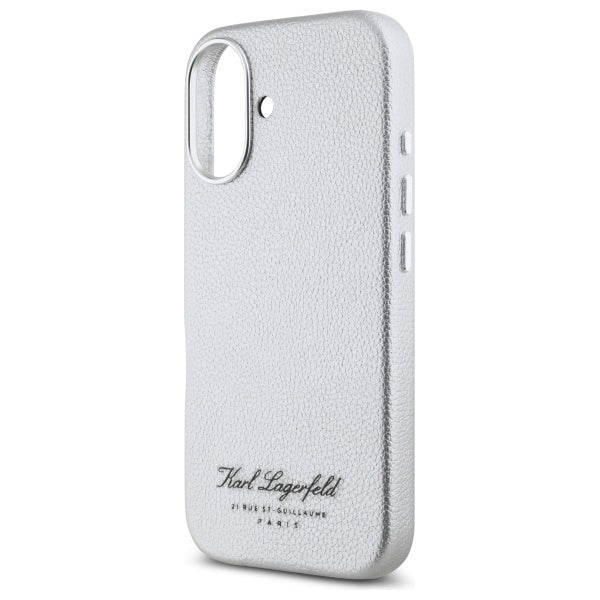 Kotelo Apple iPhone 16:lle, Karl Lagerfeld, RSG, Harmaa