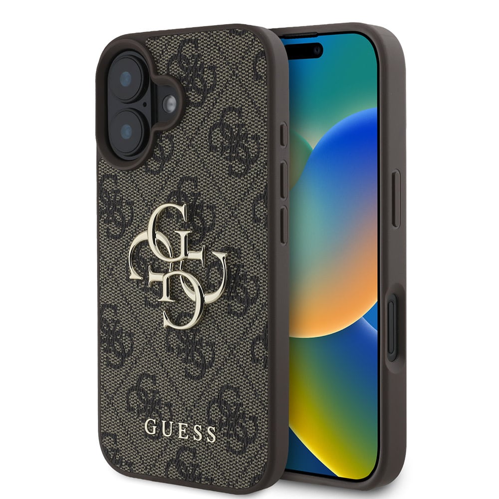 Suojakotelo Apple iPhone 16 Plus, Guess, 4G Big Logo, Ruskea