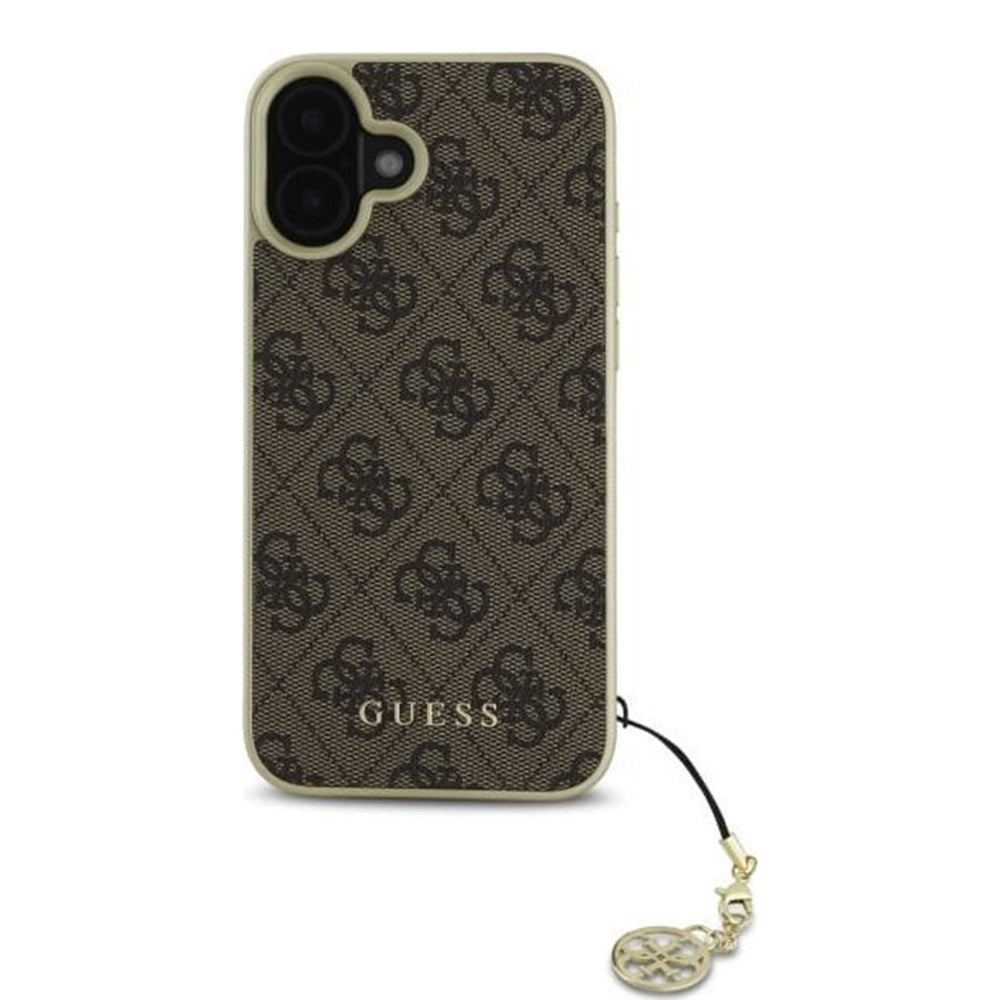 Suojakotelo Apple iPhone 16 Plus, Guess, 4G Charm, Ruskea