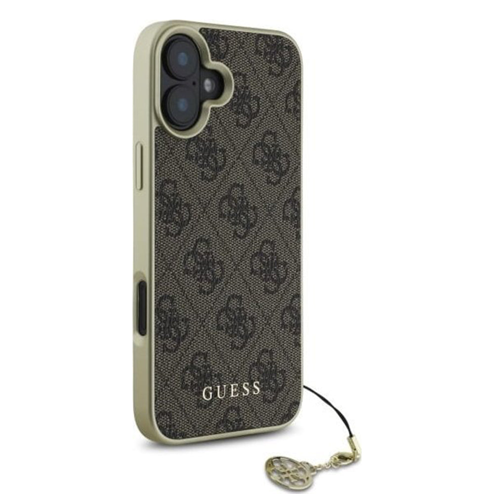 Suojakotelo Apple iPhone 16 Plus, Guess, 4G Charm, Ruskea
