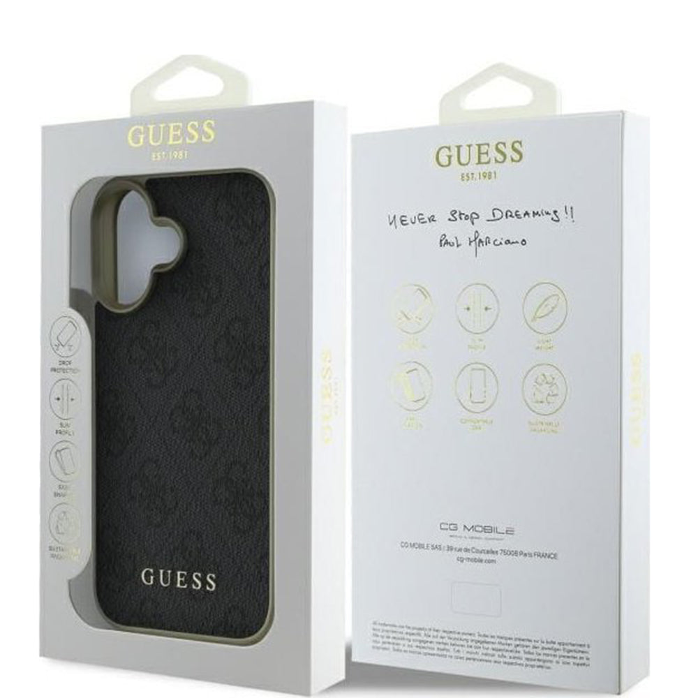Suojakotelo Apple iPhone 16 Plus, Guess, 4G Charm, Musta