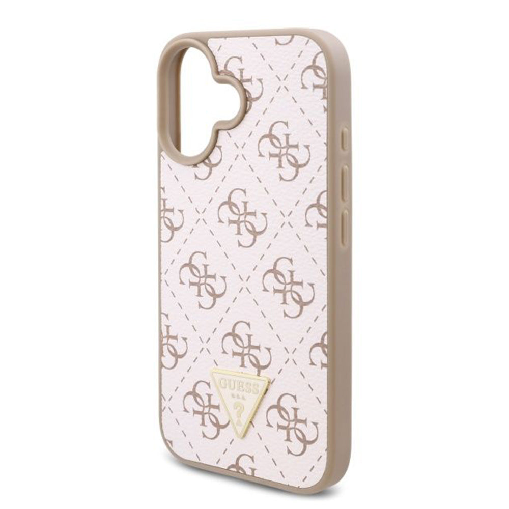 Suojakotelo Apple iPhone 16 Plus, Guess, 4G Triangle Logo, Valkoinen