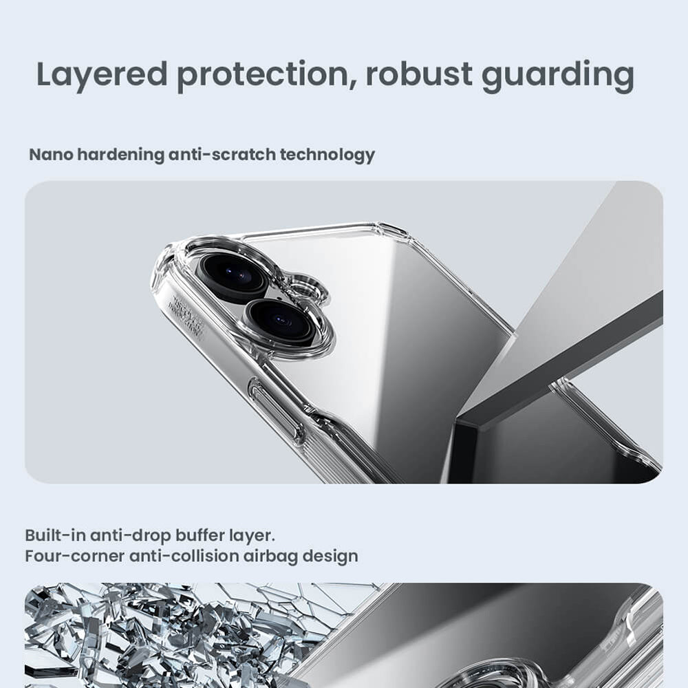 Kuori Apple iPhone 16 Plusille, Nillkin, Nature Pro, Sininen