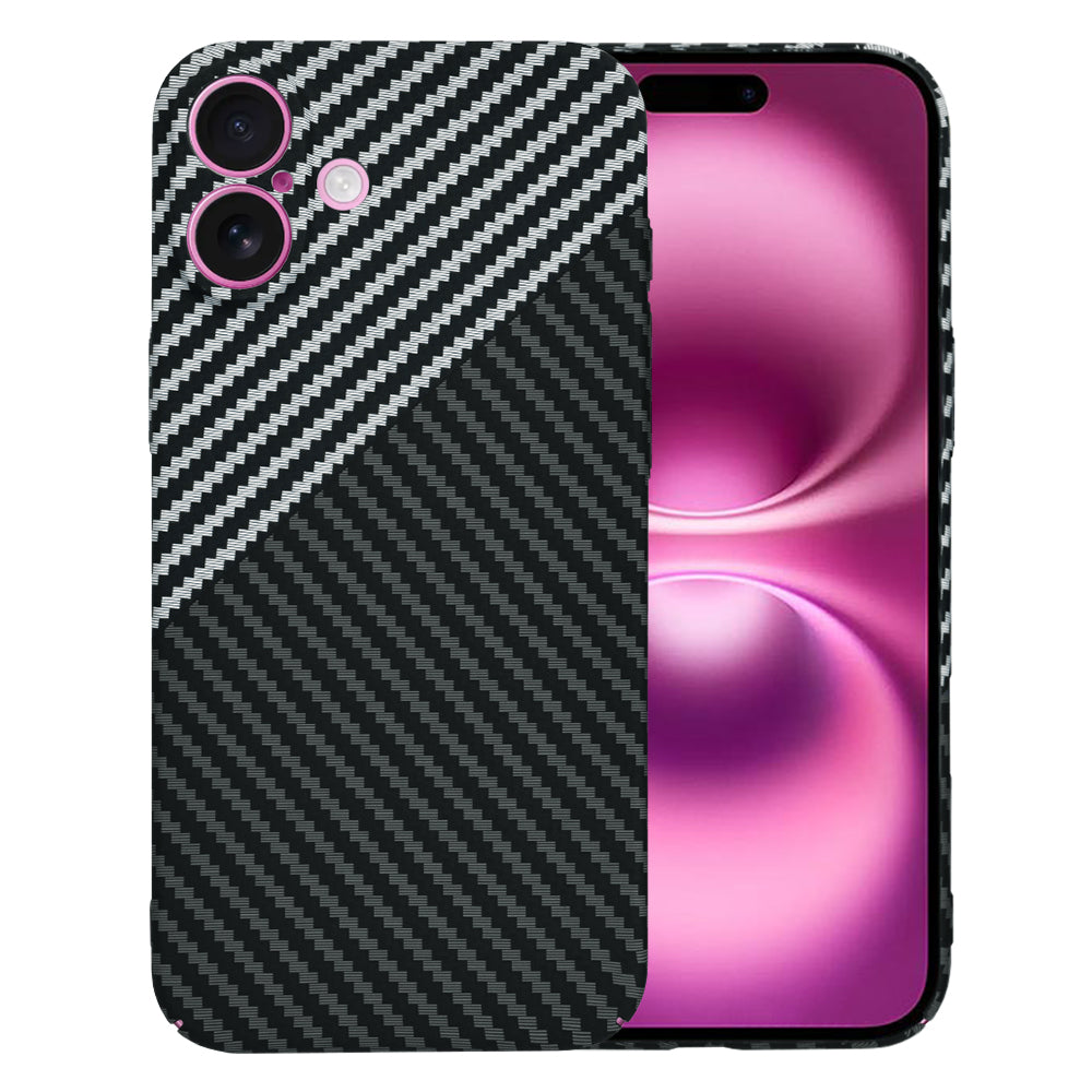 Kuori Apple iPhone 16 Plus:lle, Techsuit, Carbonite FiberShell, Musta Harmaa