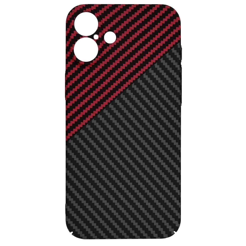 Kuori Apple iPhone 16 Plus:lle, Techsuit, Carbonite FiberShell, Musta Punainen