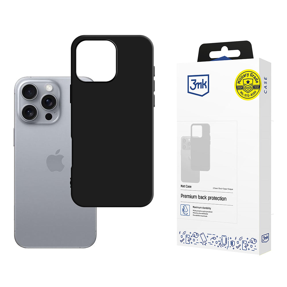 Kuori Apple iPhone 16 Pro:lle, 3MK, Mattamusta