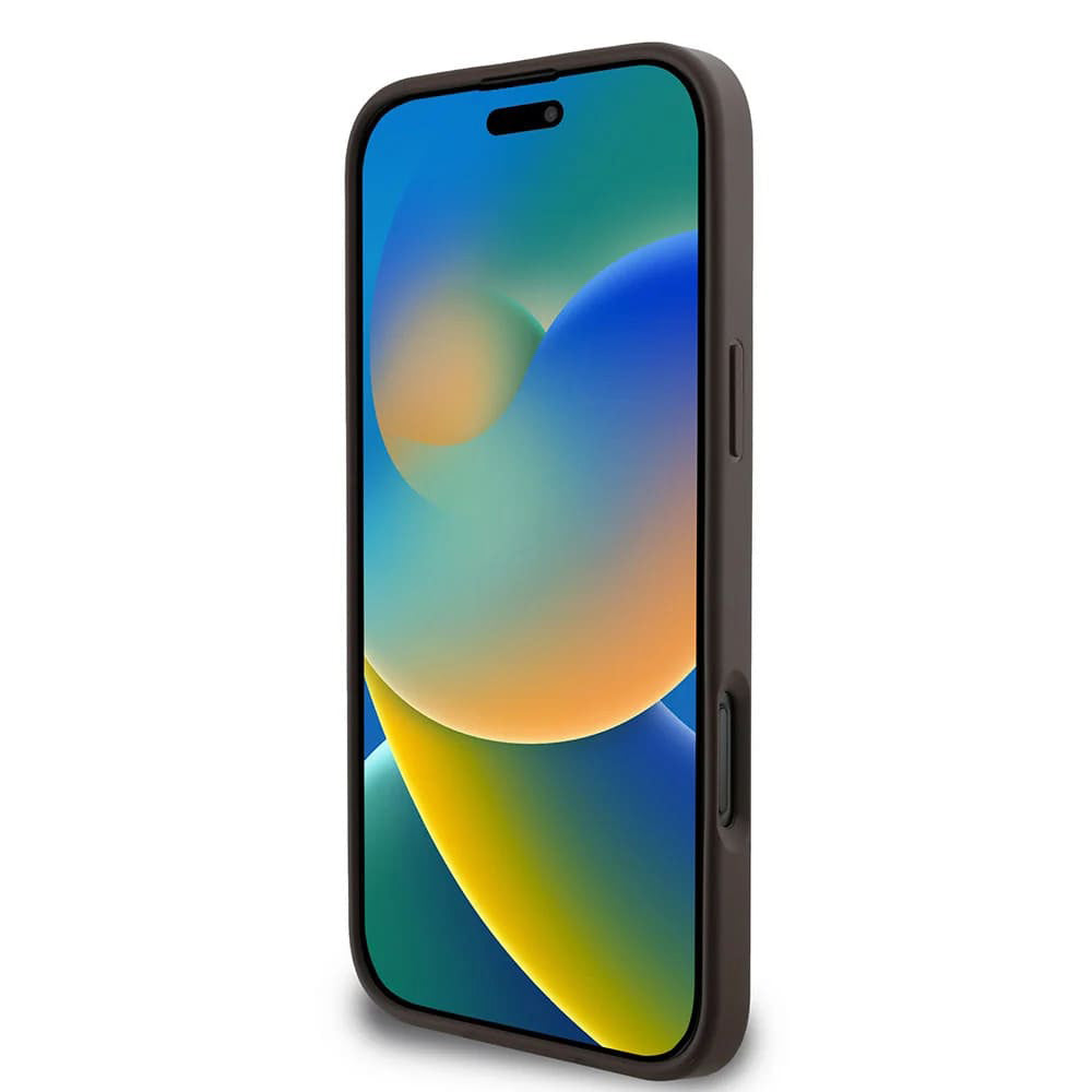 Suojakotelo Apple iPhone 16 Prolle, Guess, 4G Big Logo, Ruskea