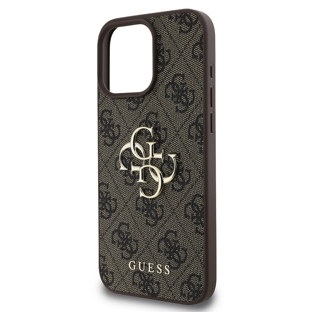 Suojakotelo Apple iPhone 16 Prolle, Guess, 4G Big Logo, Ruskea