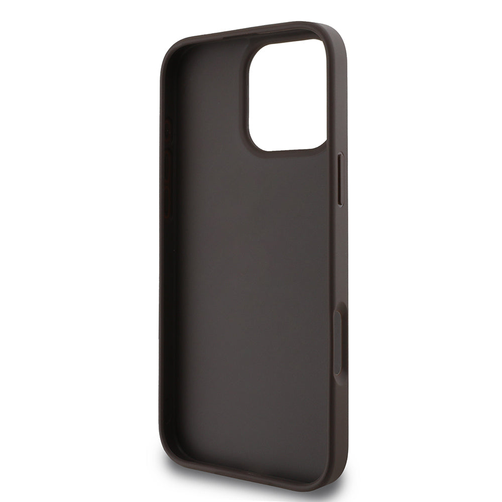 Suojakotelo Apple iPhone 16 Prolle, Guess, 4G Classic, Ruskea