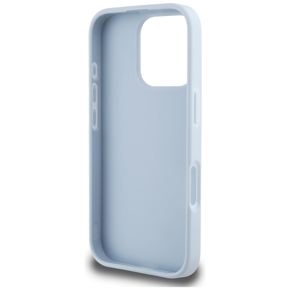 Suojakotelo Apple iPhone 16 Prolle, Guess, Grained Big 4G Logo Small Classic Logo, Sininen