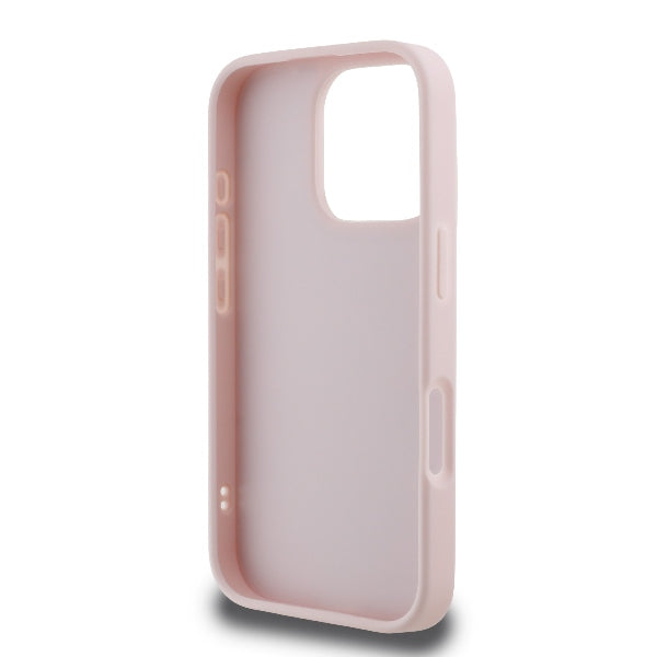 Kotelo Apple iPhone 16 Prolle, Karl Lagerfeld, Diagonal Quilted Script, Pinkki