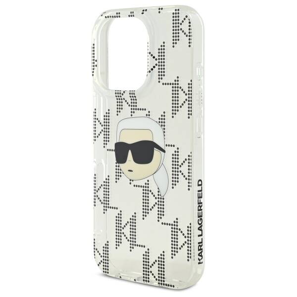 Kotelo Apple iPhone 16 Prolle, Karl Lagerfeld, IML Luxury Electroplated Karl's Head, Läpinäkyvä