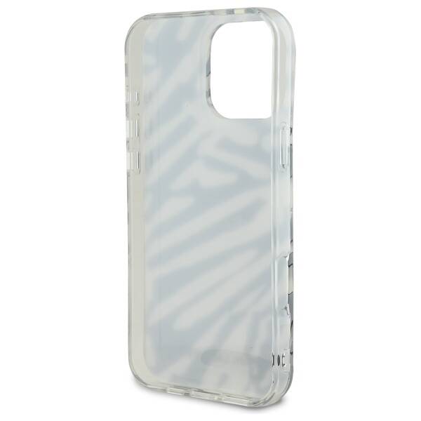 Kotelo Apple iPhone 16 Prolle, Karl Lagerfeld, IML Luxury Zebra Pattern with Strap, Musta