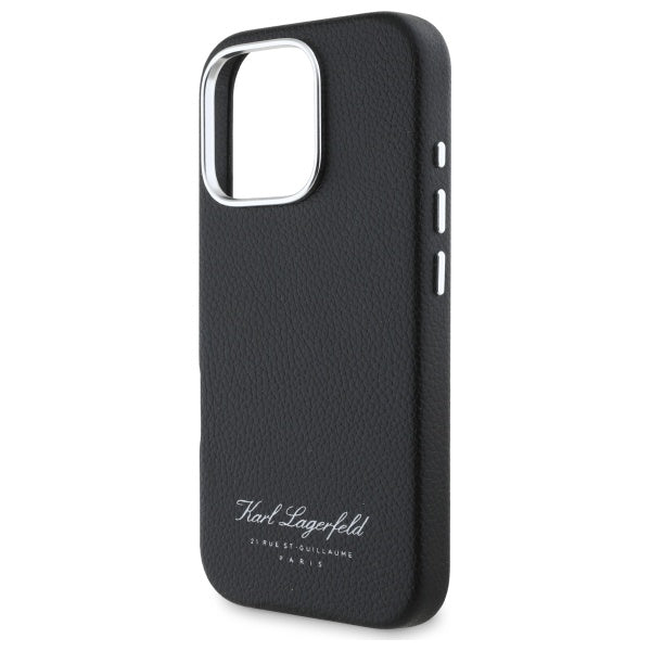 Kotelo Apple iPhone 16 Prolle, Karl Lagerfeld, RSG, Musta