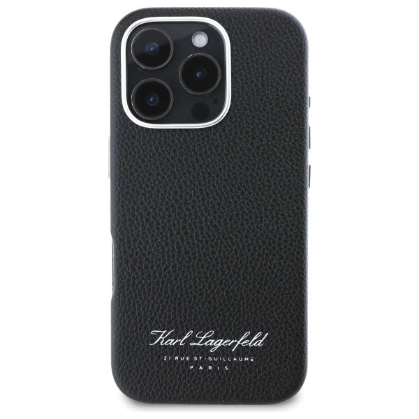 Kotelo Apple iPhone 16 Prolle, Karl Lagerfeld, RSG, Musta