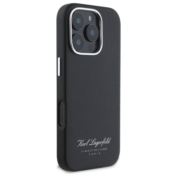 Kotelo Apple iPhone 16 Prolle, Karl Lagerfeld, RSG, Musta