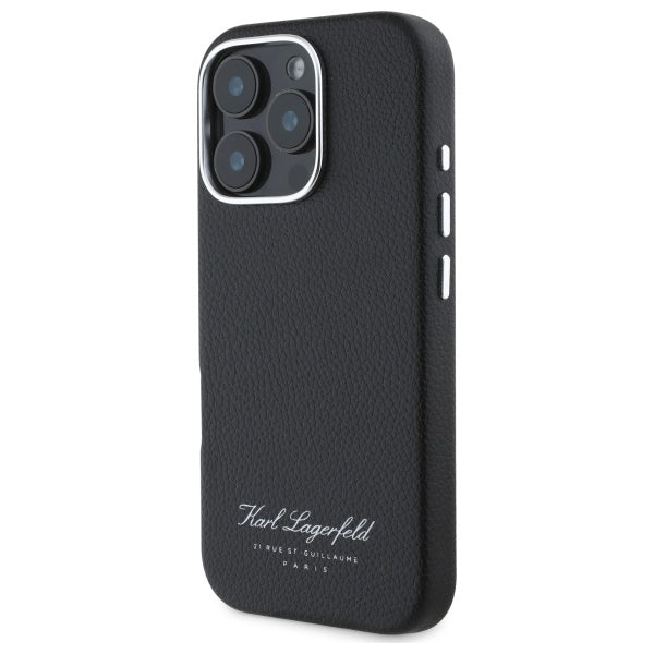Kotelo Apple iPhone 16 Prolle, Karl Lagerfeld, RSG, Musta