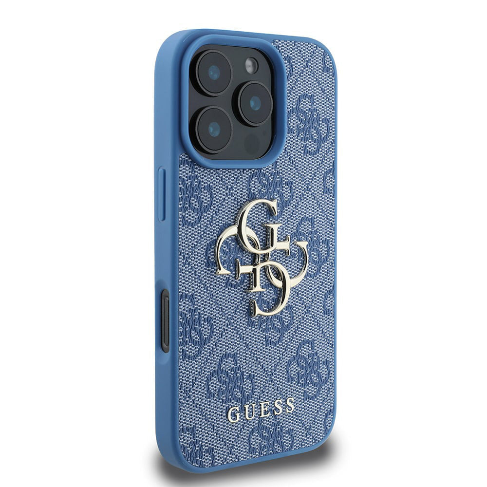 Kotelo Apple iPhone 16 Pro Maxille, Guess, 4G Big Logo, Sininen
