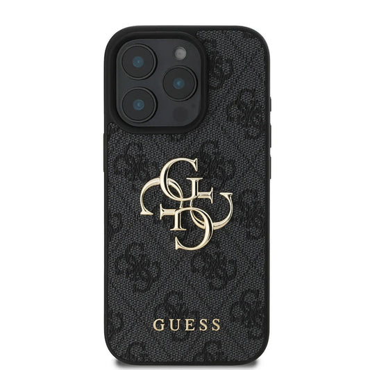 Suojakotelo Apple iPhone 16 Pro Max, Guess, 4G Big Logo, Musta