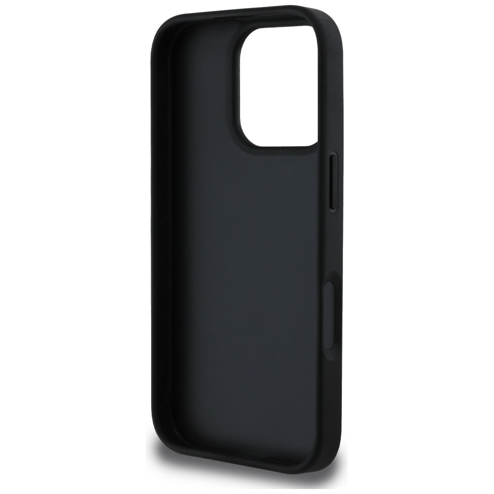 Kotelo Apple iPhone 16 Pro Max:lle, Guess, Grained Big 4G Logo Small Classic Logo, Musta