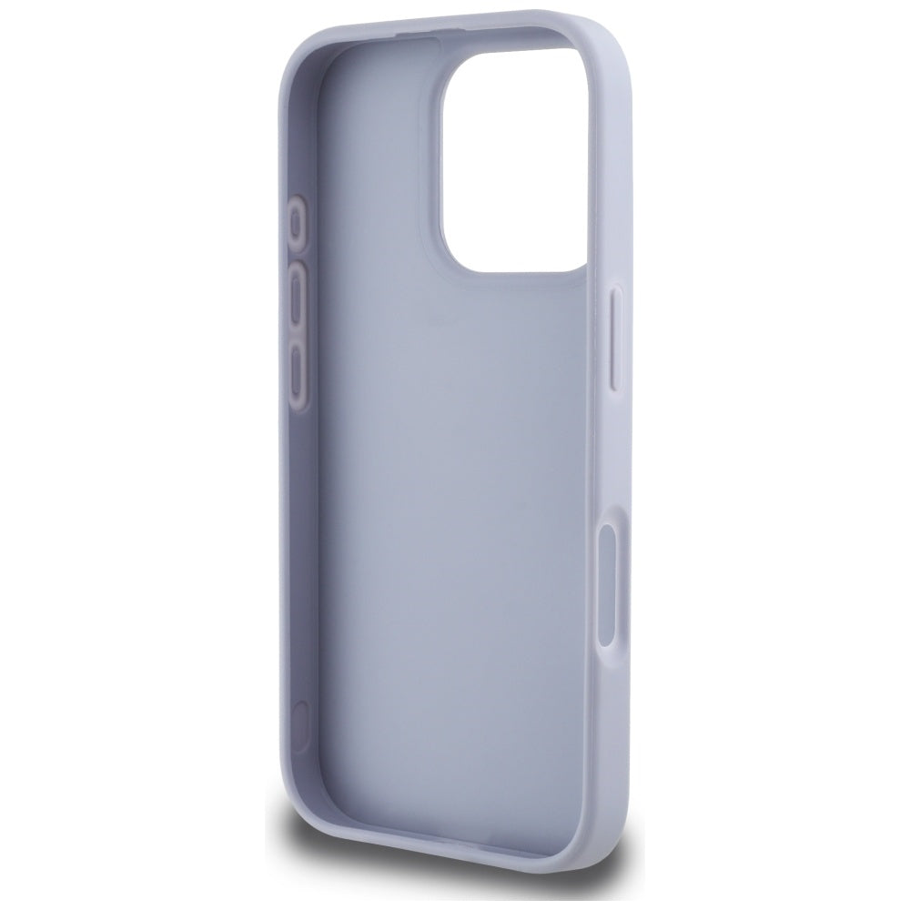 Suojakotelo Apple iPhone 16 Pro Maxille, Guess, Hot Stamp 4G Pattern Triangle Logo, Vaaleanvioletti.
