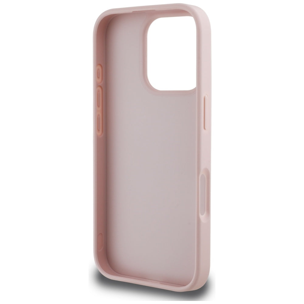 Suojakotelo Apple iPhone 16 Pro Maxille, Guess, Hot Stamp 4G Pattern Triangle Logo, Pinkki