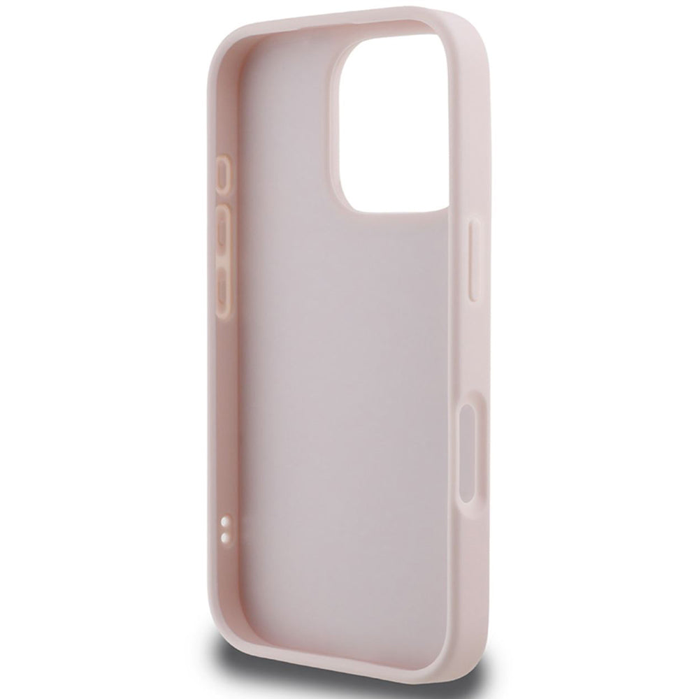 Kotelo Apple iPhone 16 Pro Maxille, Guess, Quilted Metal Logo, Pinkki