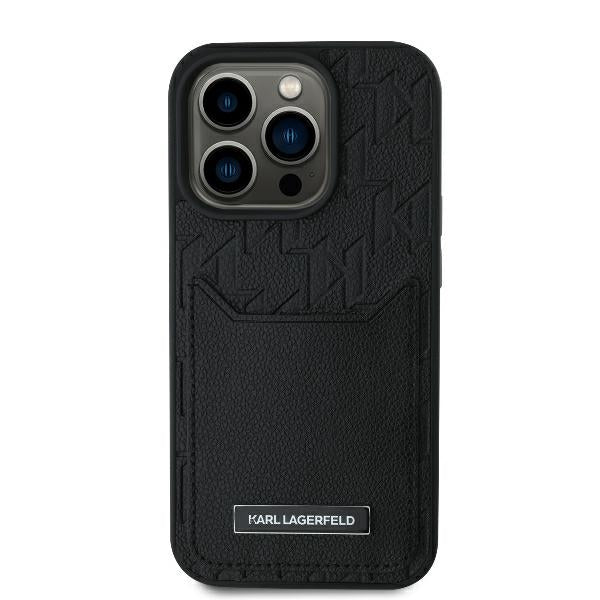 Suojakotelo Apple iPhone 16 Pro Max, Karl Lagerfeld, Cardslots Monogram, Musta