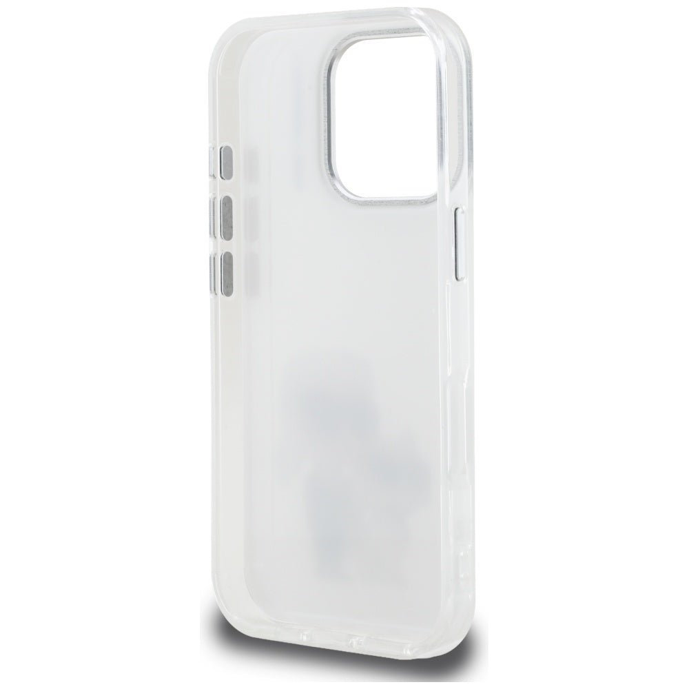 Kotelo Apple iPhone 16 Pro Max:lle, Karl Lagerfeld, IML Aquarelle Logo Karl & Choupette, Valkoinen