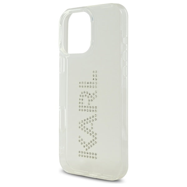 Kotelo Apple iPhone 16 Pro Max:lle, Karl Lagerfeld, IML Rhinestones Transparent Logo, Läpinäkyvä