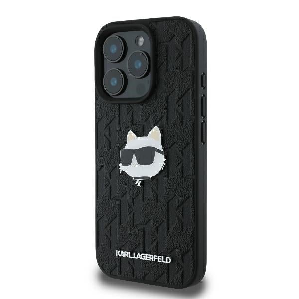 Kotelo Apple iPhone 16 Pro Max:lle, Karl Lagerfeld, Monogram Choupette's Head, Musta