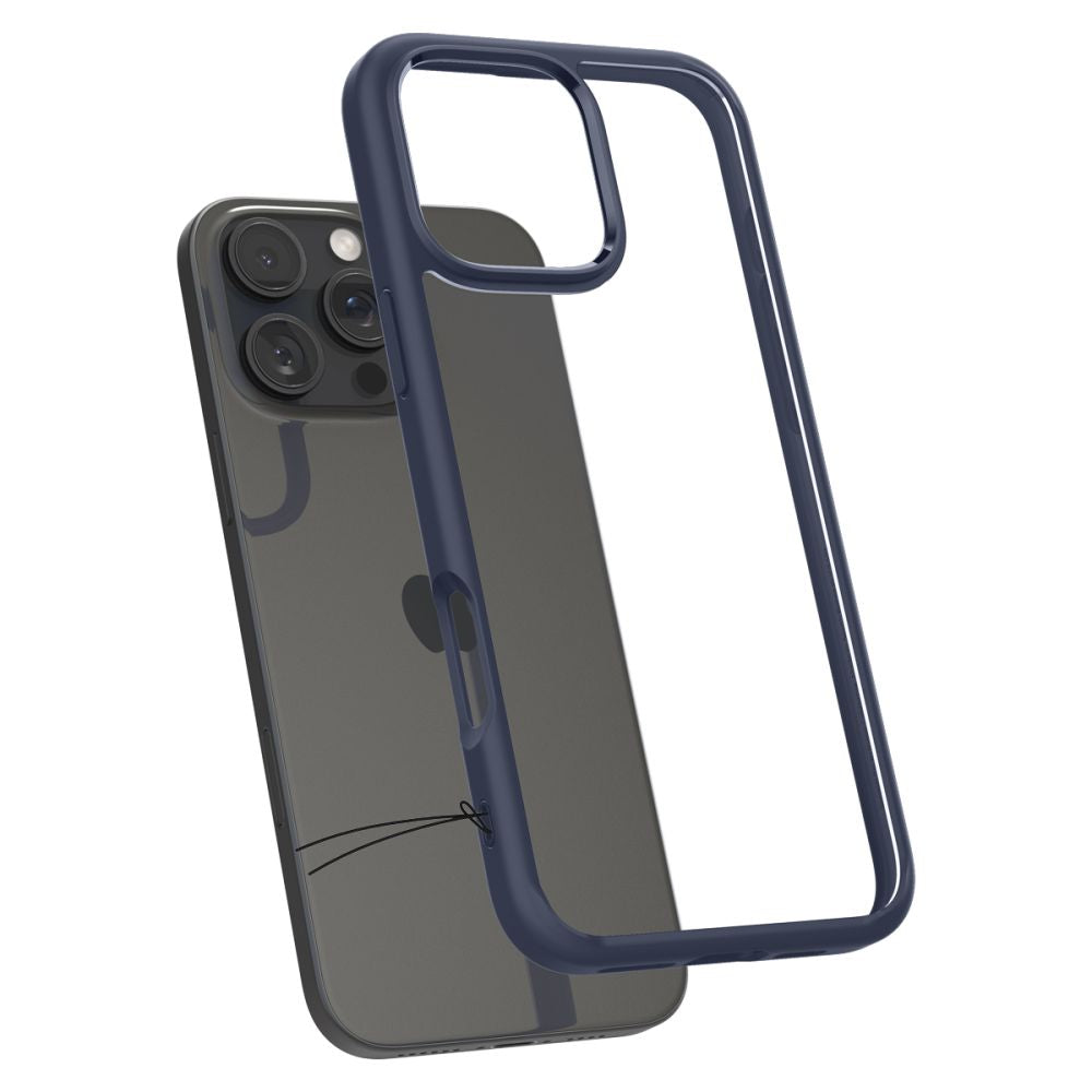 Kotelo Apple iPhone 16 Prolle, Spigen, Ultra Hybrid, Tummansininen ACS08126