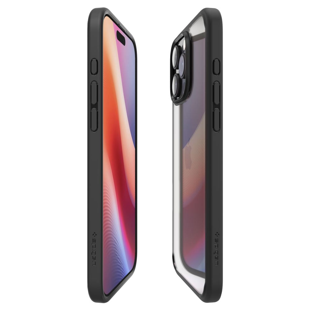 Kuori Apple iPhone 16 Pro:lle, Spigen, Ultra Hybrid, Matta Musta ACS08125
