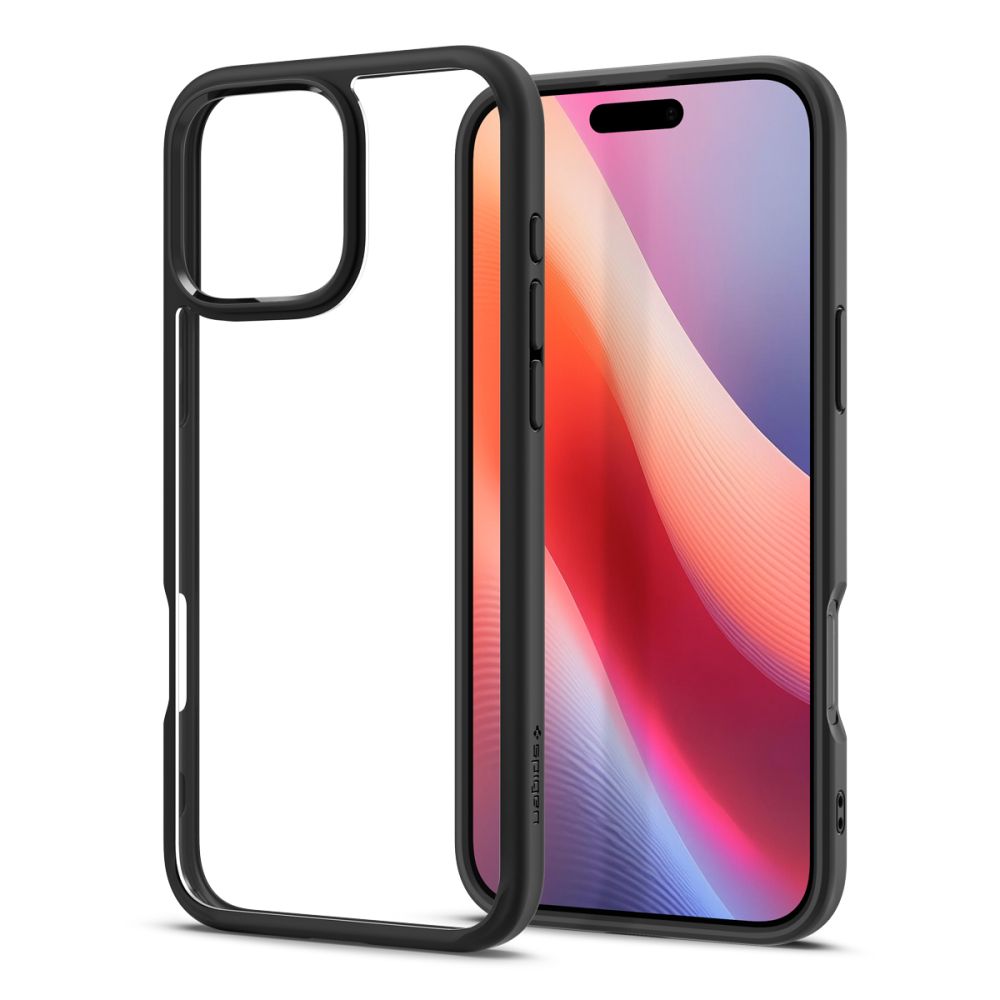 Kuori Apple iPhone 16 Pro:lle, Spigen, Ultra Hybrid, Matta Musta ACS08125