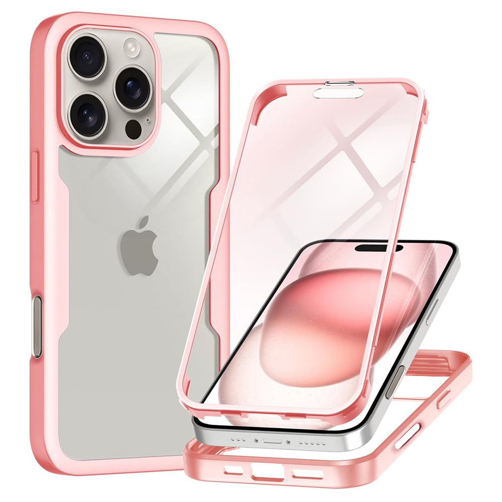 Kuori Apple iPhone 16 Pro:lle, Techsuit, ColorVerse 360, vaaleanpunainen