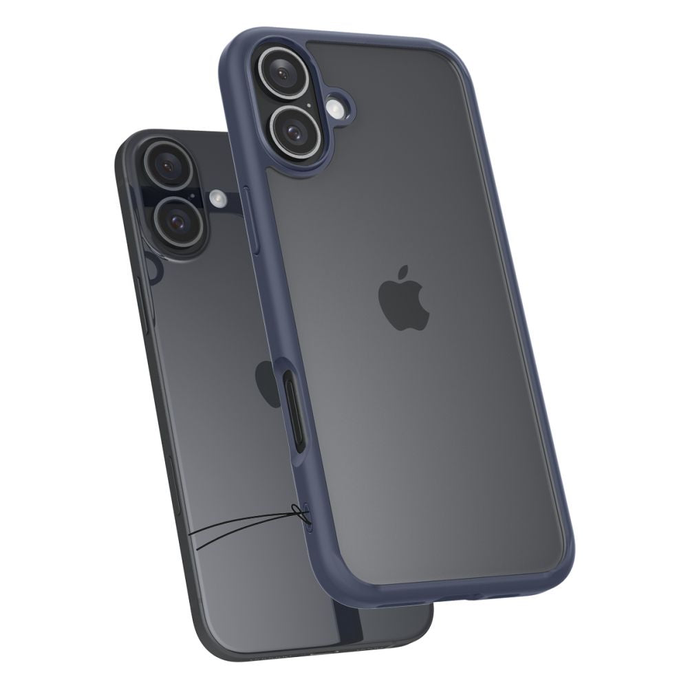 Kotelo Apple iPhone 16:lle, Spigen, Ultra Hybrid, Tummansininen