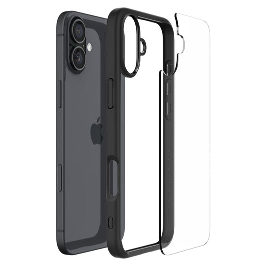 Suojakotelo Apple iPhone 16:lle, Spigen, Ultra Hybrid, Mattamusta ACS08201