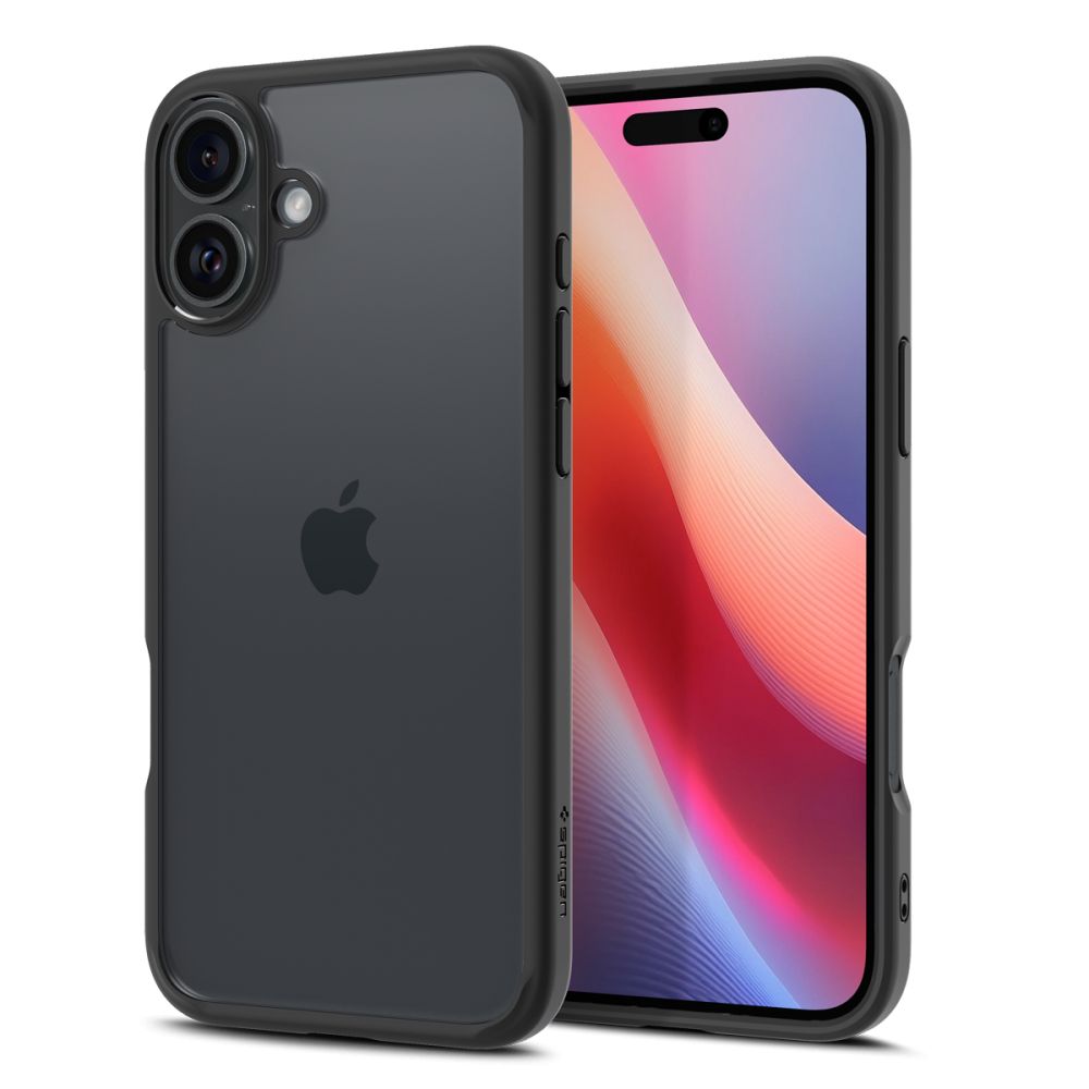 Suojakotelo Apple iPhone 16:lle, Spigen, Ultra Hybrid, Mattamusta ACS08201