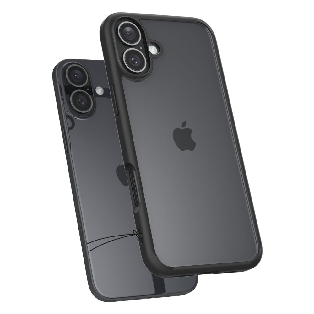 Suojakotelo Apple iPhone 16:lle, Spigen, Ultra Hybrid, Mattamusta ACS08201