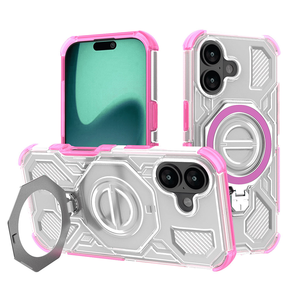 Kuori Apple iPhone 16:lle, Techsuit, Carbon Shield Pro, Vaaleanpunainen