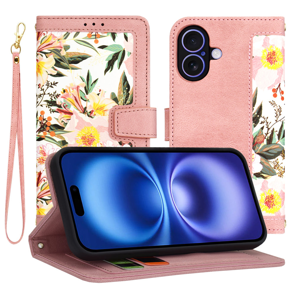 Kuori Apple iPhone 16:lle, Techsuit, FlipCraft, Vaaleanpunainen