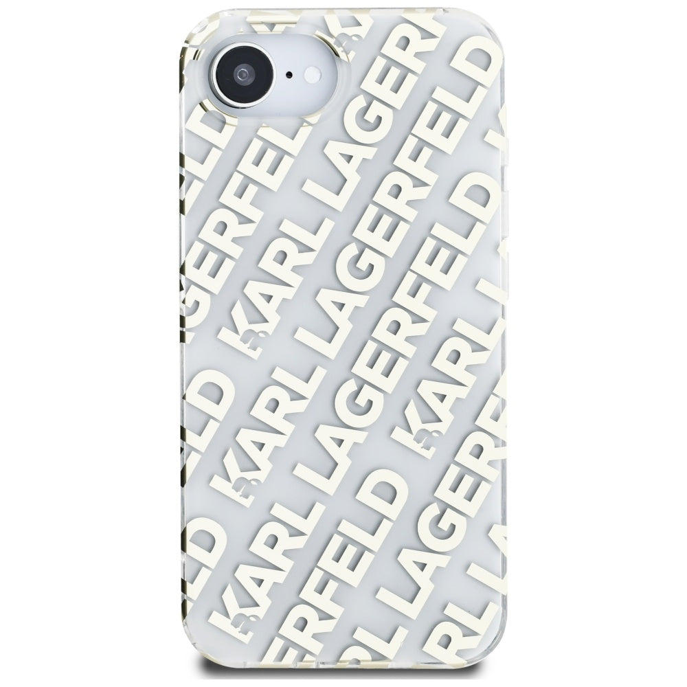 Case for Apple iPhone 17e / 16e, Karl Lagerfeld, IML Luxury Gold Fullover Logo, Gold