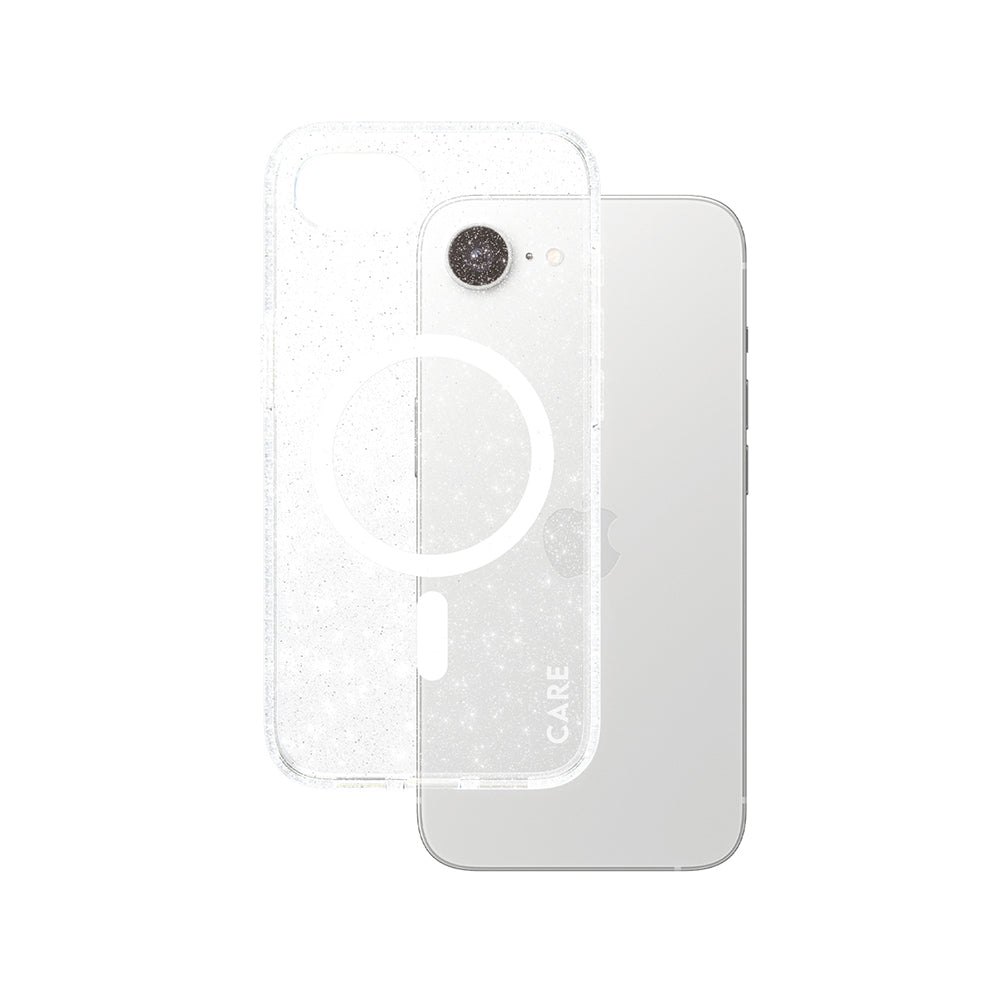 Kotelo Apple iPhone 17e / 16e, PanzerGlass, Care Urban Combat Star Lit, Valkoinen Läpinäkyvä