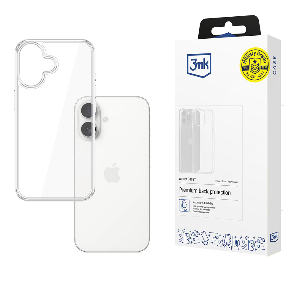 Suojakotelo Apple iPhone 17:lle, 3MK, Armor, Läpinäkyvä